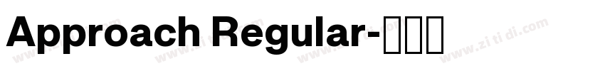 Approach Regular字体转换